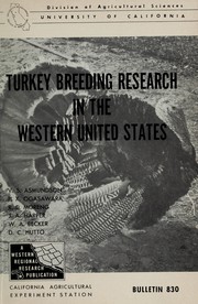 Cover of: Turkey breeding research in the western United States