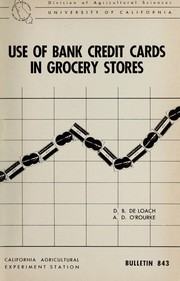 Cover of: Use of bank credit cards in grocery stores