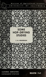 Cover of: Some hop-drying studies