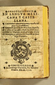 Cover of: Confessionario en lengua mexicana y castellana by Juan Bautista fray