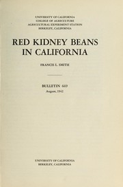 Cover of: Red kidney beans in California