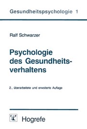 Cover of: Psychologie des Gesundheitsverhaltens by Ralf Schwarzer