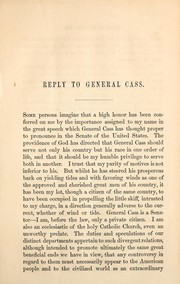 Cover of: Archbishop Hughes in reply to General Cass, and in self-vindication.