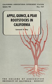 Cover of: Apple, quince, & pear rootstocks in California