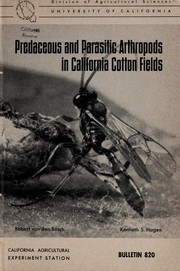 Cover of: Predaceous and parasitic arthropods in California cotton fields