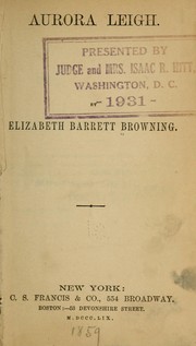 Cover of: Aurora Leigh. by Elizabeth Barrett Browning