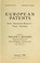 Cover of: European patents
