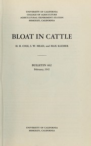 Cover of: Bloat in cattle