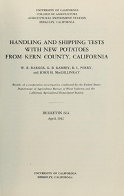 Cover of: Handling and shipping tests with new potatoes from Kern County, California