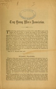 Cover of: Troy Young Men's Association