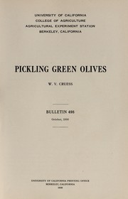 Cover of: Pickling green olives