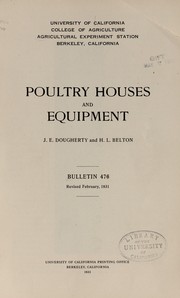 Cover of: Poultry houses and equipment