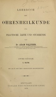 Cover of: Lehrbuch der Ohrenheilkunde: für practische Ärtze und Studirende