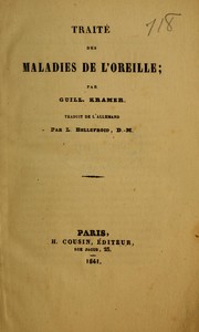 Cover of: Traité des maladies de l'oreille