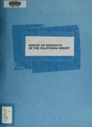 Survey of residents of the California Desert by Susan Higley Russell