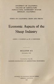 Cover of: Economics aspects of the sheep industry