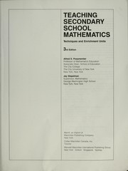 Cover of: Teaching secondary school mathematics by Alfred S. Posamentier