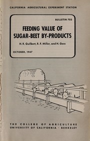 Cover of: Feeding value of sugar-beet by-products