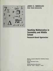 Cover of: Teaching mathematics in secondary and middle school: research-based approaches