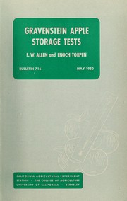Cover of: Gravenstein apple storage tests
