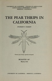 The pear thrips in California by Stanley F. Bailey