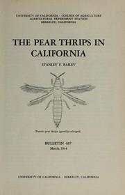 Cover of: The pear thrips in California