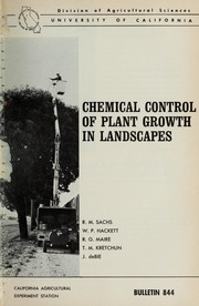 Cover of: Chemical control of plant growth in landscapes