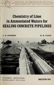 Cover of: Chemistry of lime in ammoniated waters for sealing concrete pipelines