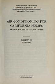 Cover of: Air conditioning for California homes
