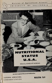 Cover of: Nutritional status U.S.A.