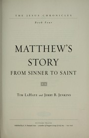 Matthew's story by Tim F. LaHaye