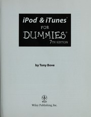 Cover of: iPod & iTunes for dummies by Tony Bove