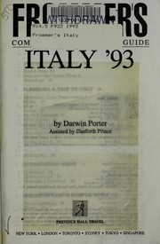 Cover of: Italy (Frommer