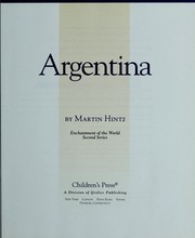 Cover of: Argentina by Martin Hintz