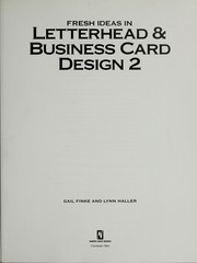 Cover of: Fresh ideas in letterhead & business card design 2 | Gail Finke