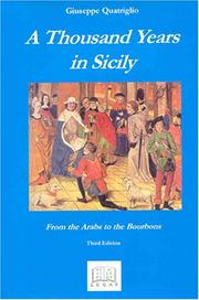 Cover of: Thousand Years in Sicily by Giuseppe Quatriglio