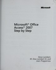 Microsoft Office Access 2007 step by step by Steve Lambert