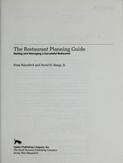 Cover of: The Restaurant Planning Guide by Peter Rainsford, Peter Rainsford