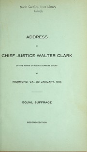 Cover of: Equal suffrage by Walter Clark