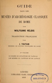 Cover of: Guide dans les musées d'archéologie classique de Rome