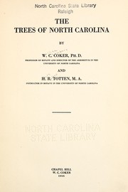 Cover of: The trees of North Carolina by William Chambers Coker