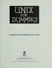 Cover of: UNIX for dummies by John R. Levine