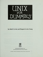 Cover of: UNIX for dummies by John R. Levine, Margaret Levine Young, John R. Levine