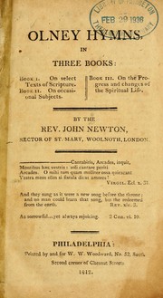 Cover of: Olney Hymns by Newton, John