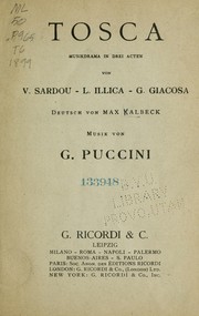 Cover of: Tosca: Musikdrama in drei Acten