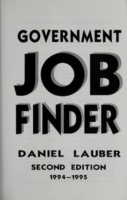 Cover of: Government job finder, 1994-1995