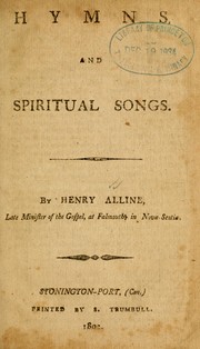 Cover of: Hymns and spiritual songs