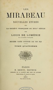 Cover of: Les Mirabeau by Louis de Loménie