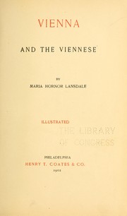 Cover of: Vienna and the Viennese by M. H. Lansdale