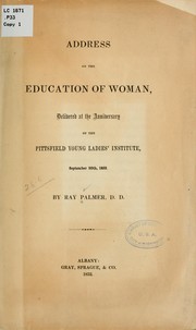 Cover of: Address on the education of women